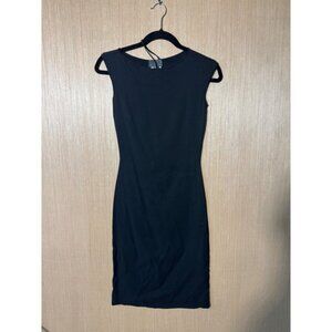 Versus Gianni Versace Sheath Dress Sleeveless Bodycon Black Dress IT 38